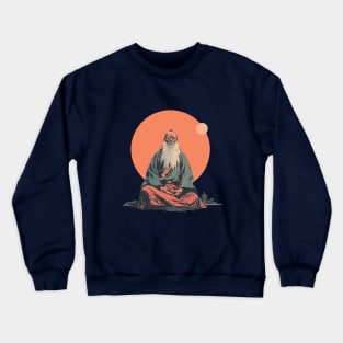 Zen Old Master Meditating Crewneck Sweatshirt